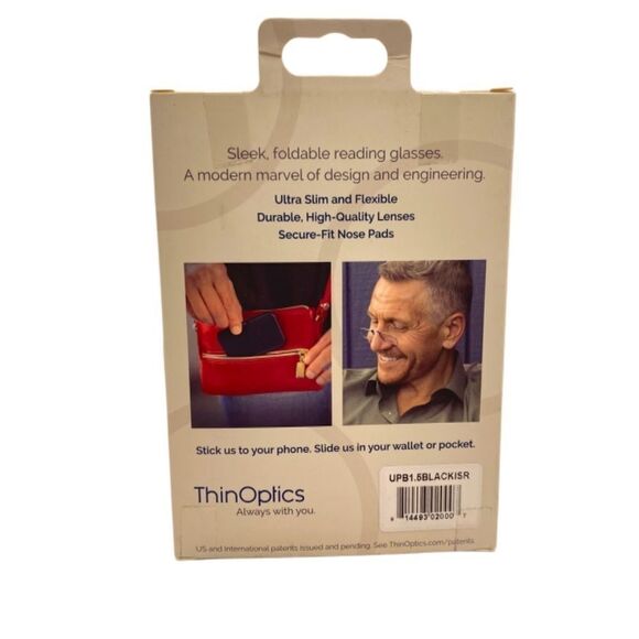 ThinOptics 2.50 Secure Fit Armless Ultralight Reading Glasses Universal … - Picture 3 of 5